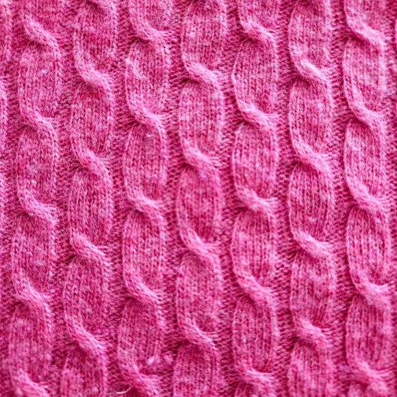 Banana Republic, Wool & Cashmere - pink cable knit v-neck pullover sweater - Picture 12 of 13